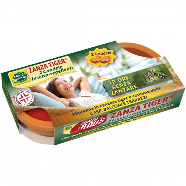 ZANZA TIGER PACK 2 CANDELE INSETTO-REPELLENTI IN TERRACOTTA